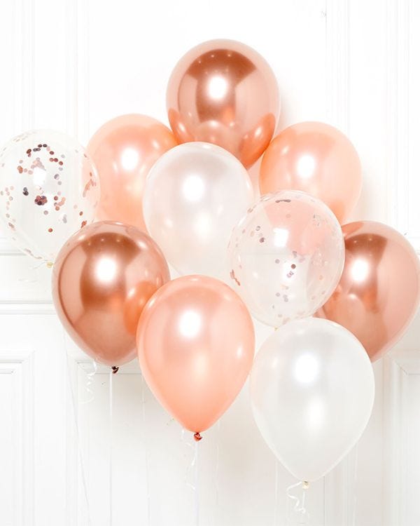 Rose Gold Assorted 11&quot; Latex Balloon Kit (11pcs)