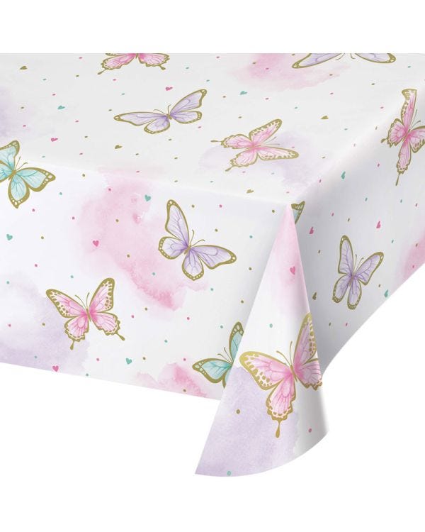 Butterfly Shimmer Paper Table Cover - 1.3m x 2.6m