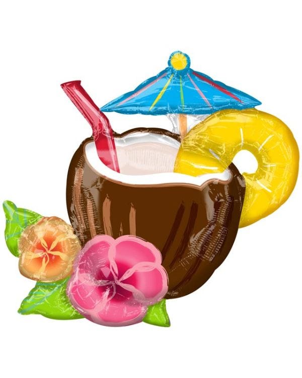 Coconut Pina Colada SuperShape Foil Balloon - 30&quot;
