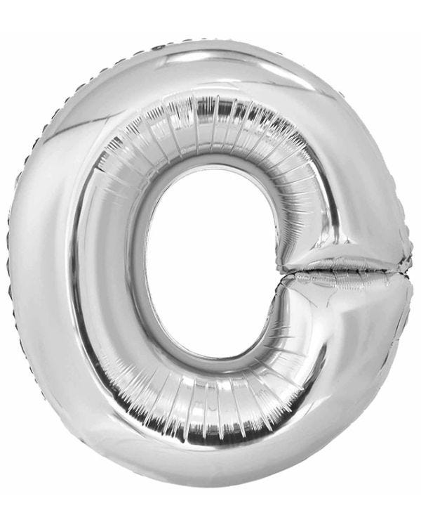 O Silver Letter Balloon - 34&quot; Foil