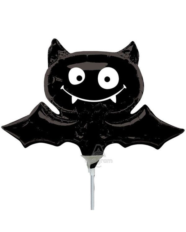 Black Bat Shape Mini Air Fill Balloon - 9&quot; Foil