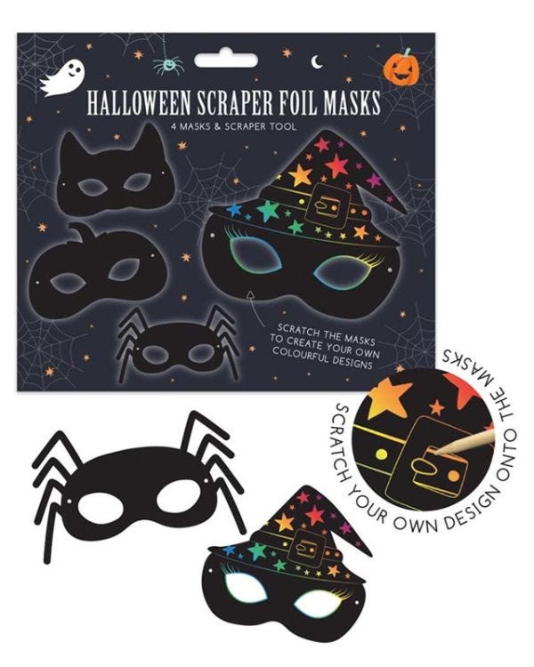 Halloween Scratch Art Masks
