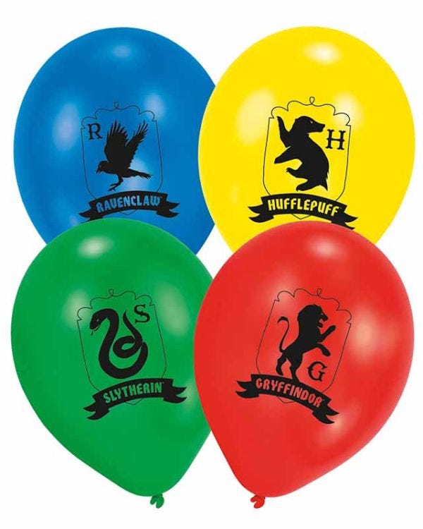 Harry Potter Houses Balloons - 11&quot; Latex (6pk)