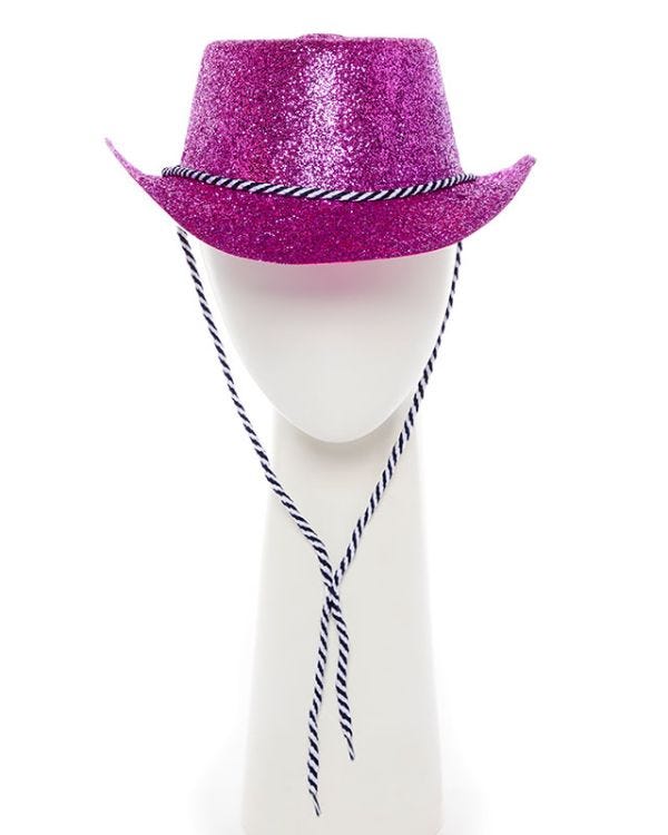 Pink  Glitter Cowboy Hat