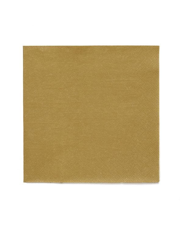 Gold Paper Napkins 3ply - 33cm (20pk)