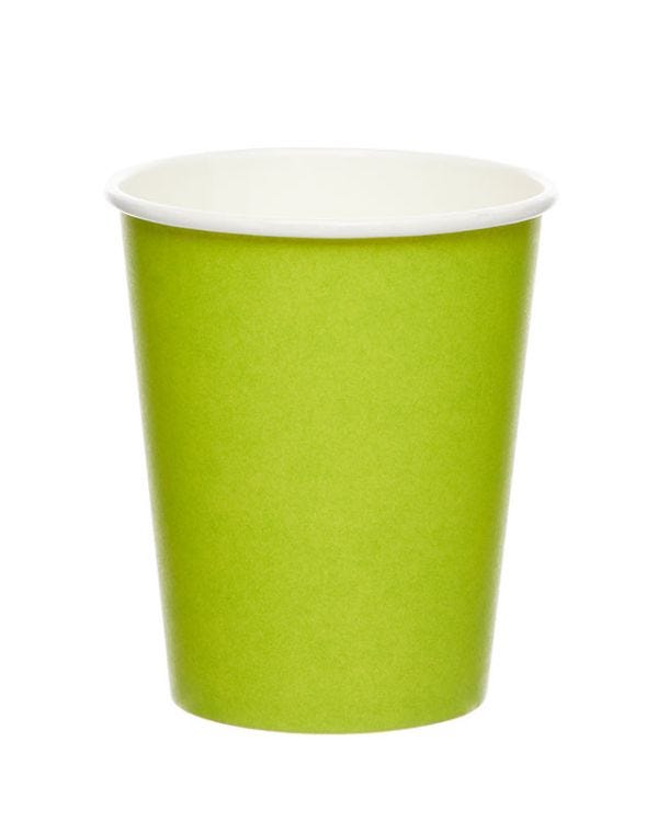 Lime Green Paper Cups - 237ml (8pk)