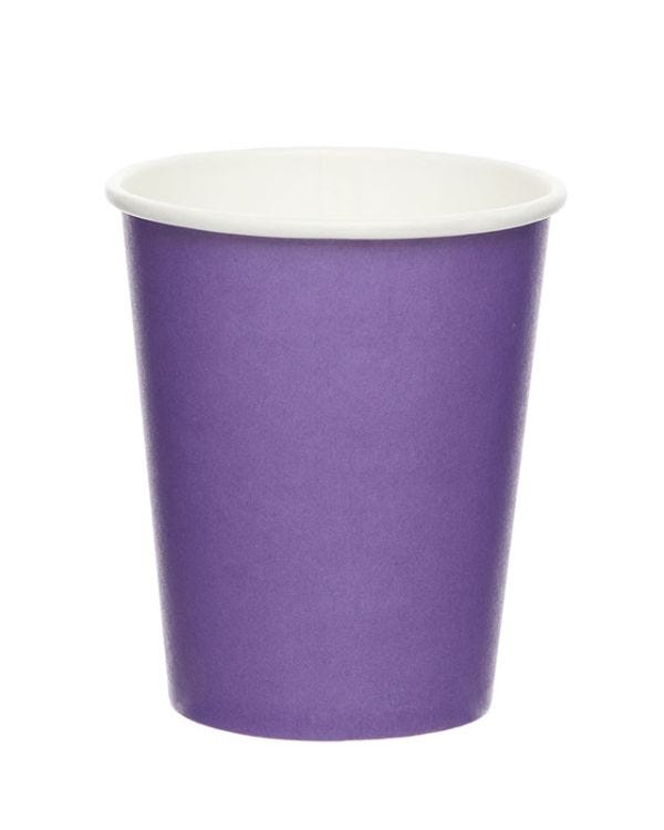 Purple Paper Cups - 237ml (8pk)
