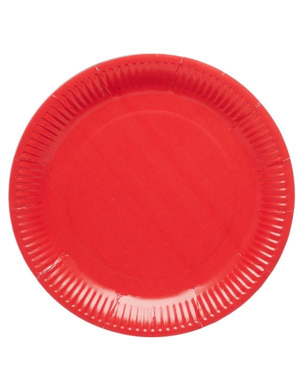Red Paper Plates - 23cm (8pk)