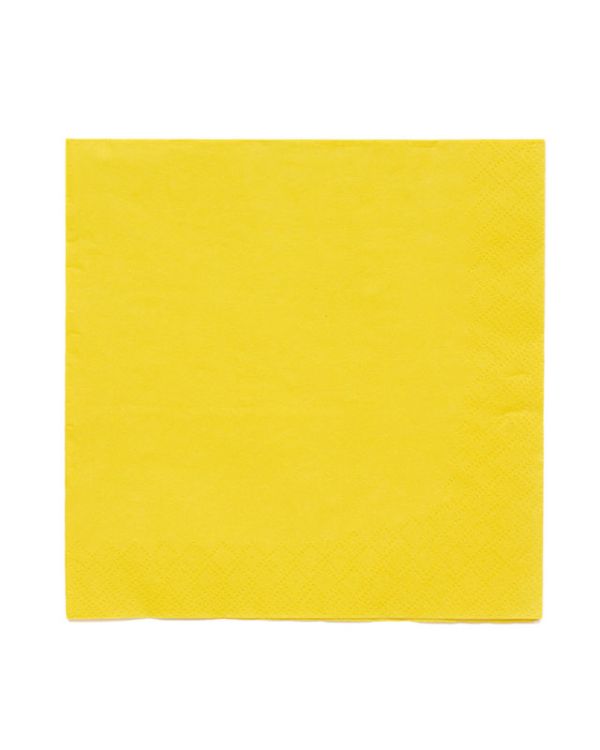 Yellow Paper Napkins 3ply - 33cm (20pk)
