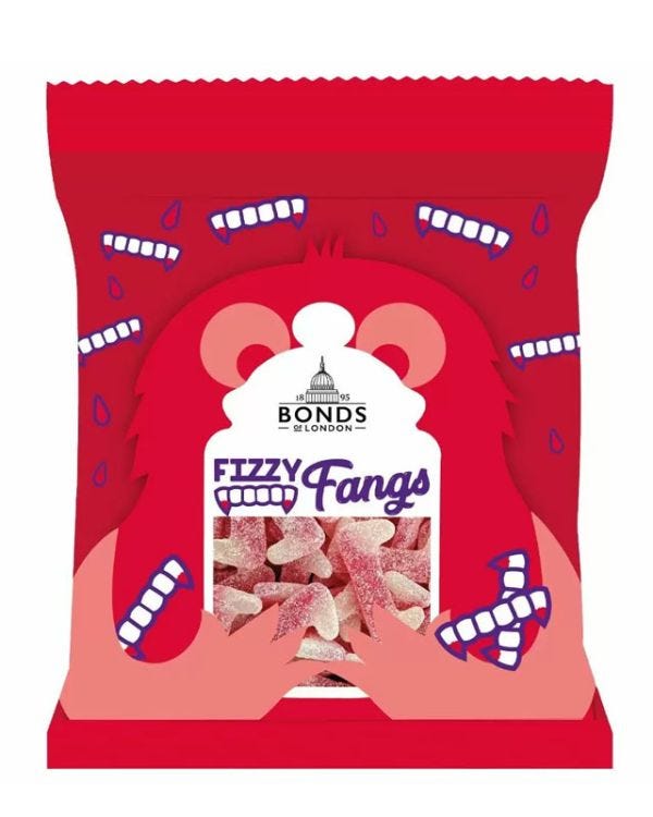 Halloween Fizzy Fangs Bag - 110g