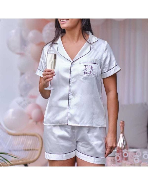 White The Bride Pyjama Set - S