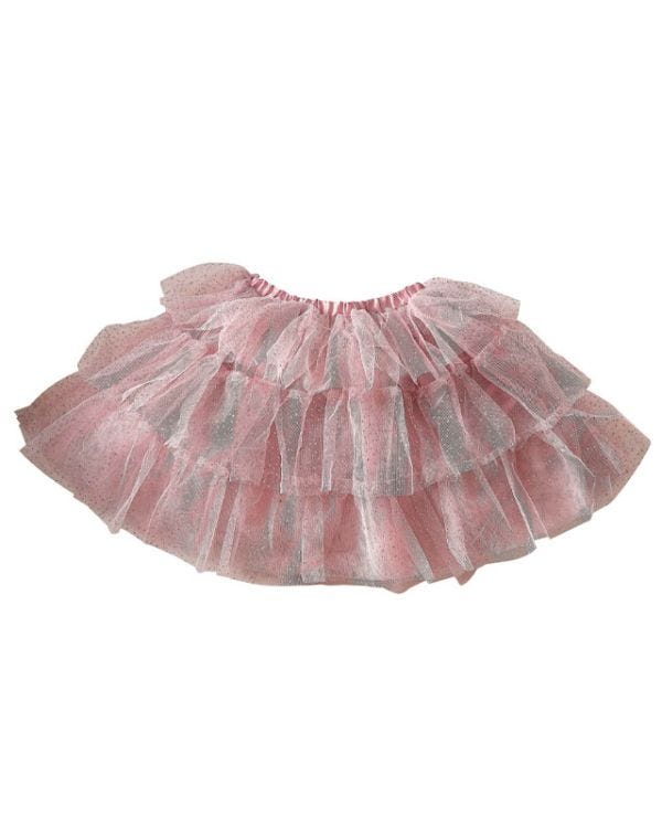 Blush &amp; Silver Tiered Tutu- 3-5 Years