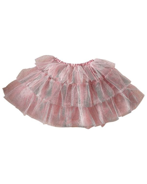 Blush &amp; Silver Tiered Tutu - 5-7 Years