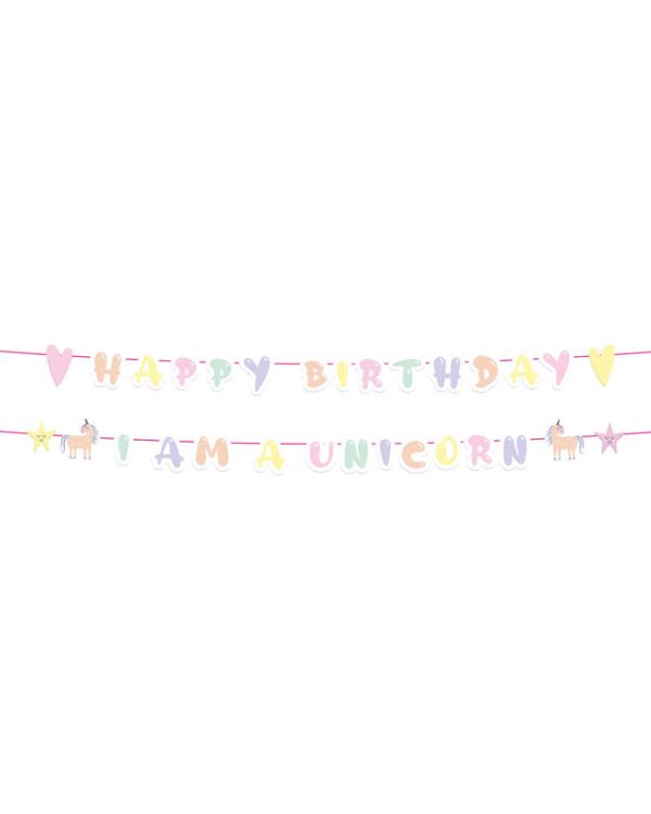 Unicorns &amp; Rainbows Letter Banners (2pk)