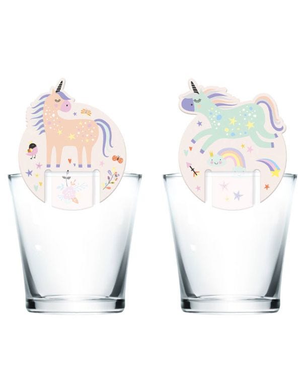 Unicorns &amp; Rainbows Glass Markers (6pk)