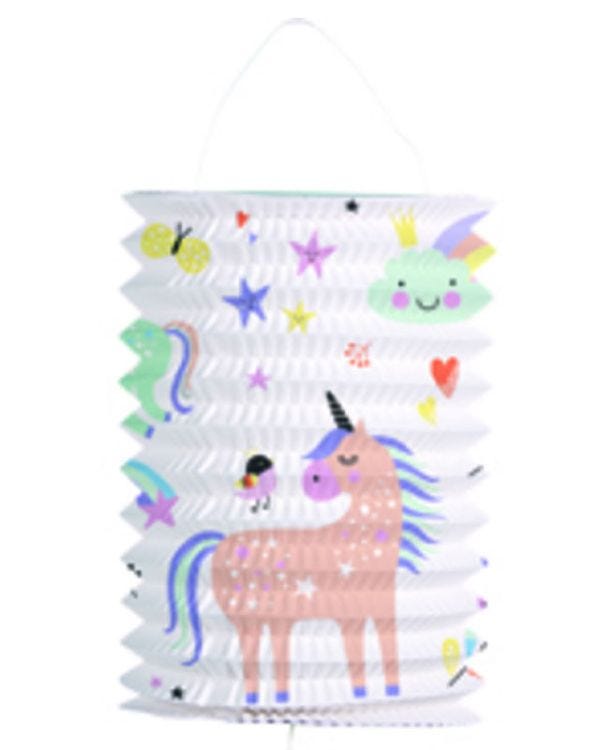 Unicorns &amp; Rainbows Hanging Lantern Decoration - 16cm
