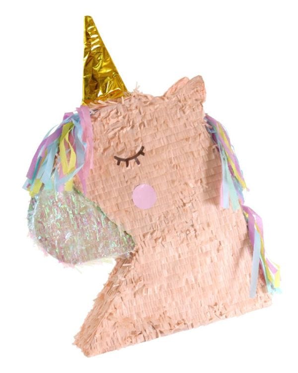 Unicorns &amp; Rainbows Foldable Pinata - 45cm x 50cm