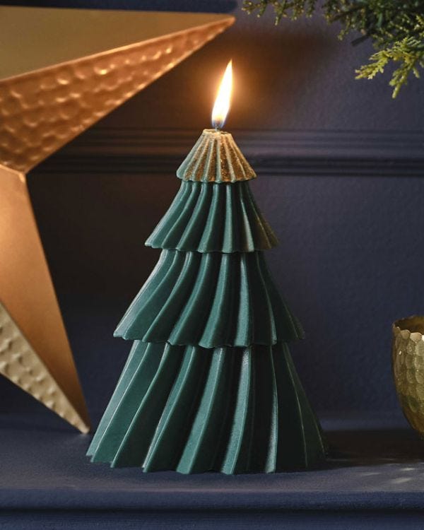 Green Tree Shaped Candle