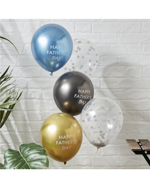 Happy Father&#039;s Day Balloons - 12&quot; Latex (5pk)