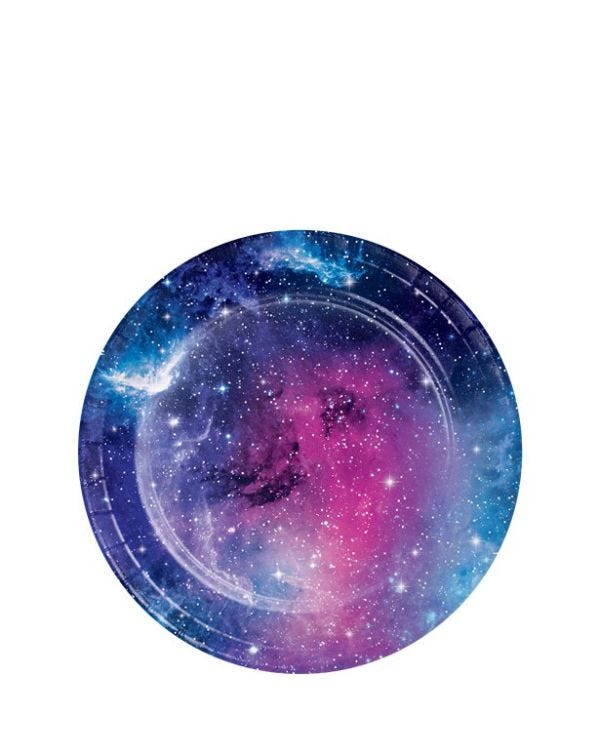 Galaxy Dessert Plates - 17cm Paper Plates (8pk)