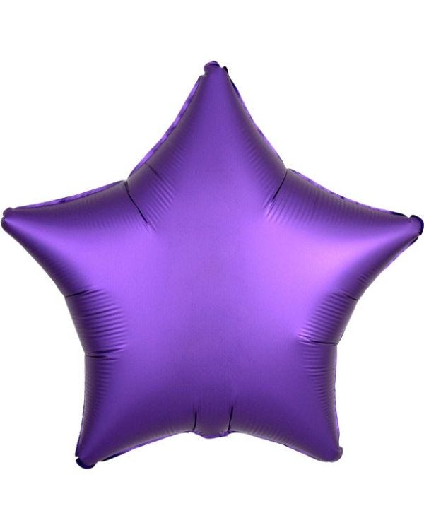 Purple Royale Satin Luxe Star Foil Balloon - 18&quot;