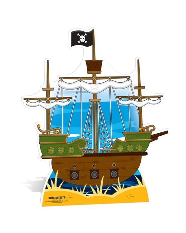 Pirate Ship Cardboard Cutout - 120cm x 103cm