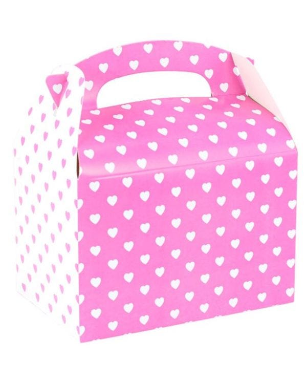 Pink &amp; White Hearts Party Box