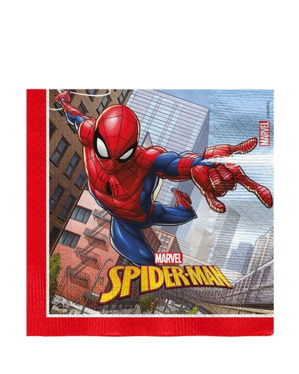 Spiderman Crime Fighter Paper Napkins - 33cm (20pk)