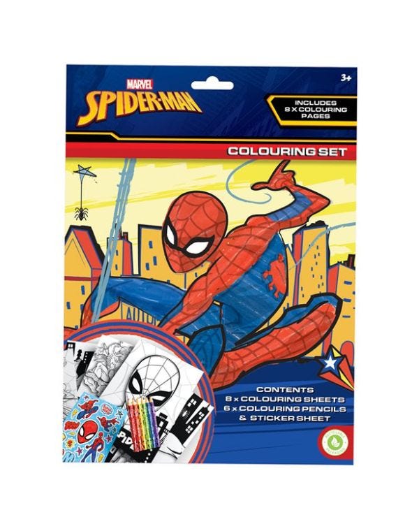 Spiderman Colouring Set