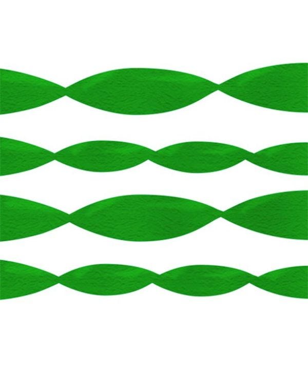 Green Crepe Paper Streamer - 24m