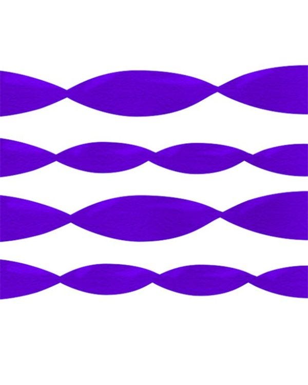Purple Crepe Paper Streamer - 24m