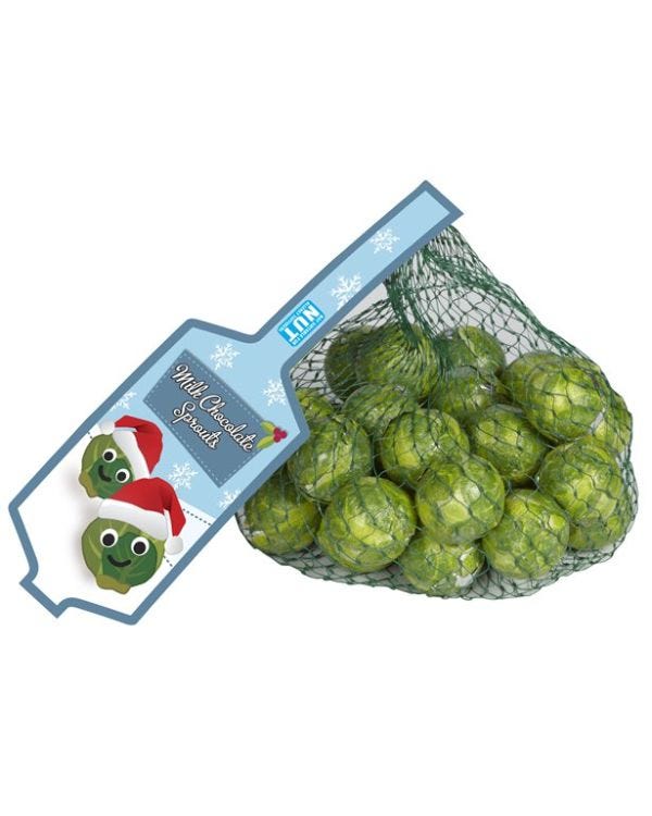 Net of Solid Milk Chocolate Brussels Sprouts - 75g