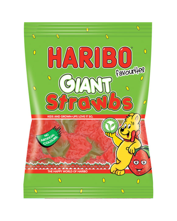 Haribo Giant Strawbs - 60g