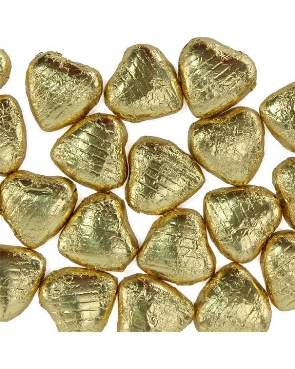 Gold Foil Chocolate Hearts x20