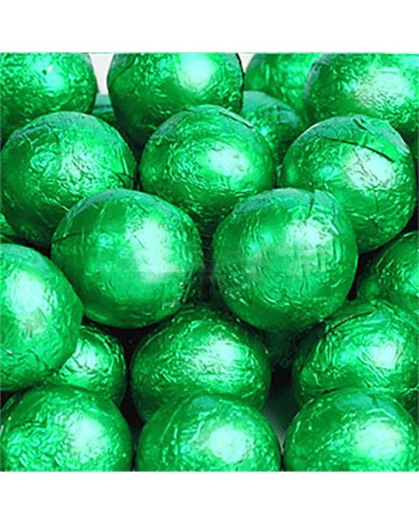 Green Foil Chocolate Balls x25
