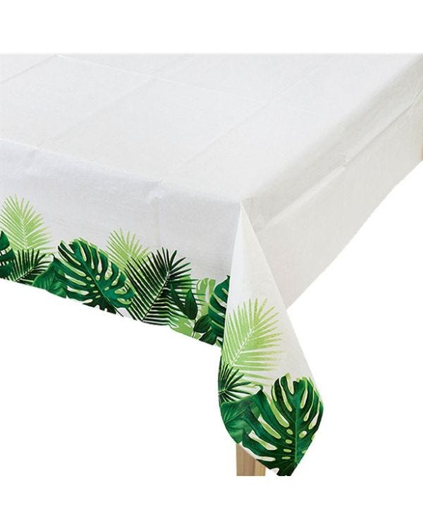 Tropical Fiesta Palm Plastic Table Cover - 1.2m x 1.8m