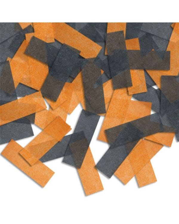 Piñata Tissue Paper Confetti - Orange and Black  (4g pack)