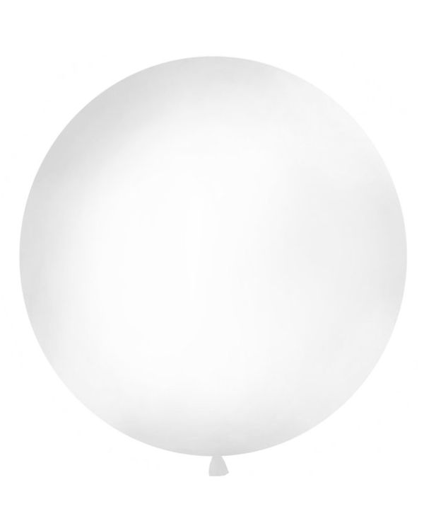 White Giant Latex Balloon - 1m