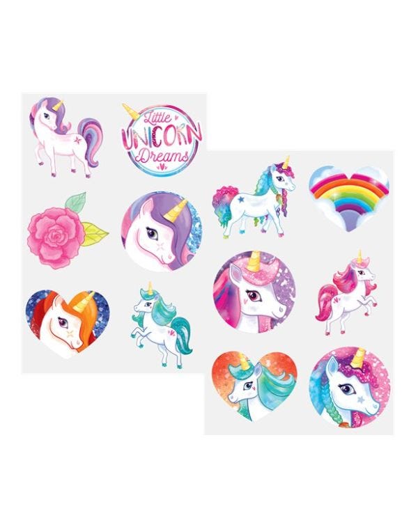 Unicorn Tattoo Sheet