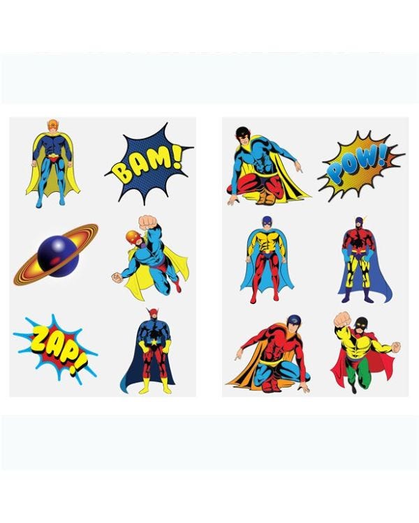 Super Hero Tattoo Sheet