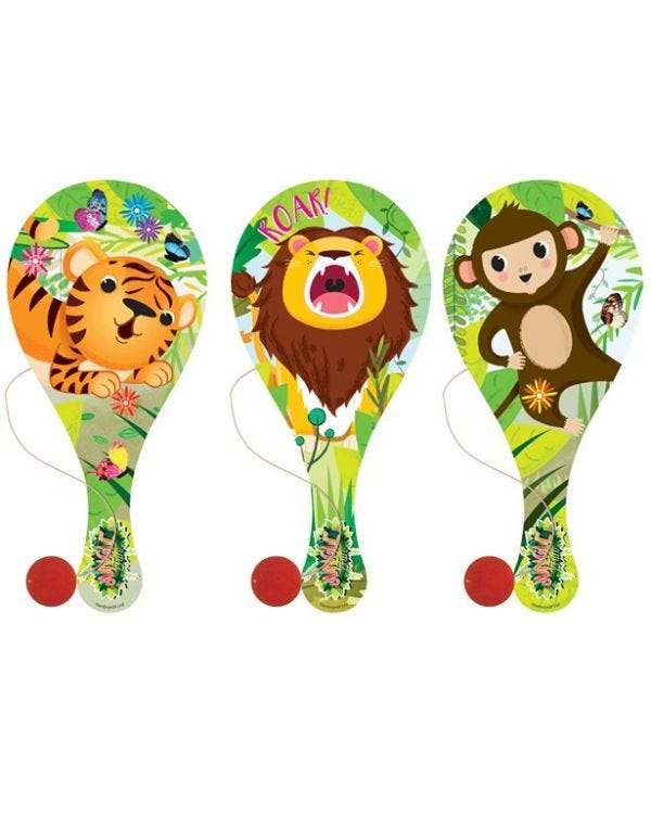 Jungle Paddle Bat &amp; Ball - 23cm