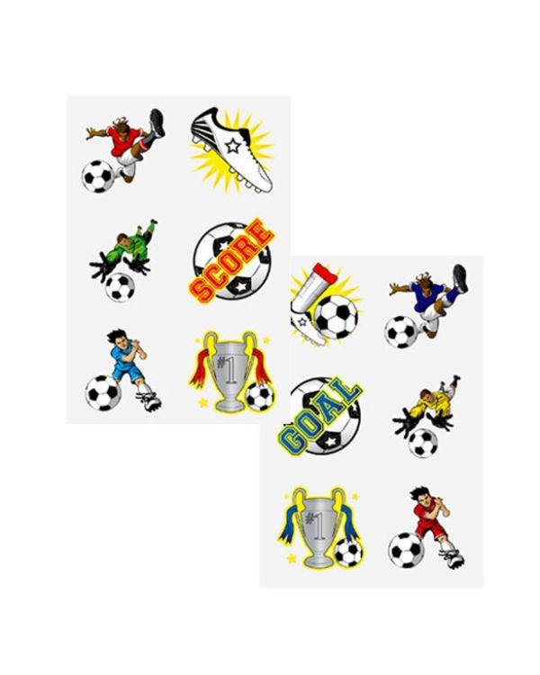 Football Temporary Tattoos Sheet