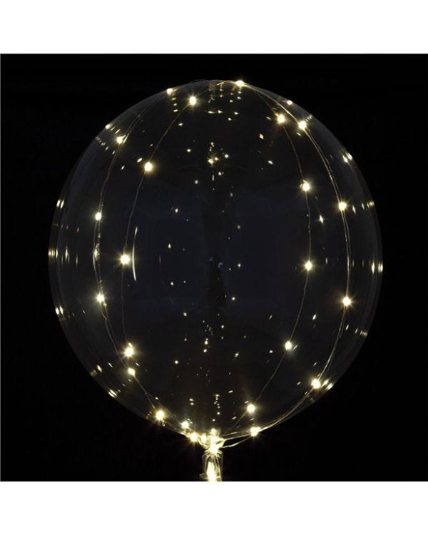 Crystal Clearz White LED Balloon - 18&quot;