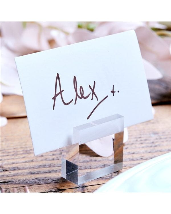 A Touch Of Pampas Acrylic Block Place Card Holders (4pk)