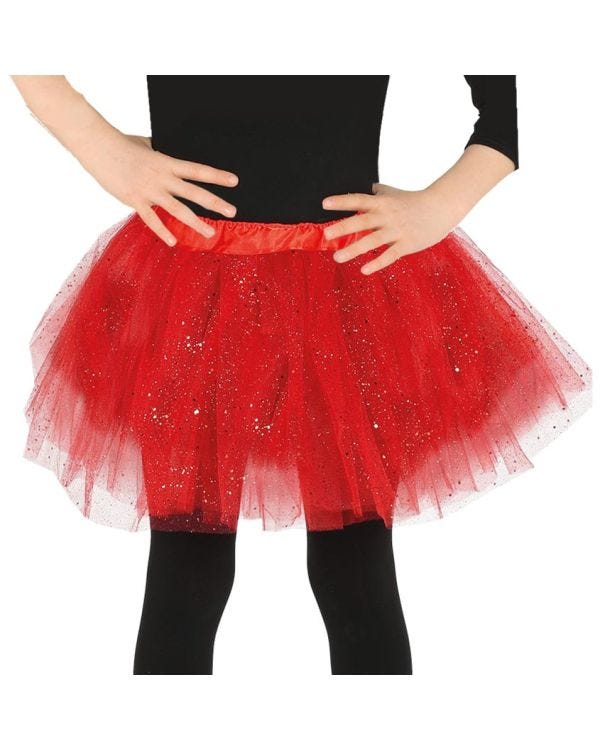 Red Glitter Tutu - Child One Size
