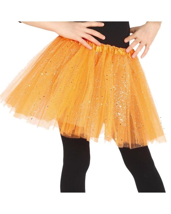 Orange Glitter Tutu - Child One Size