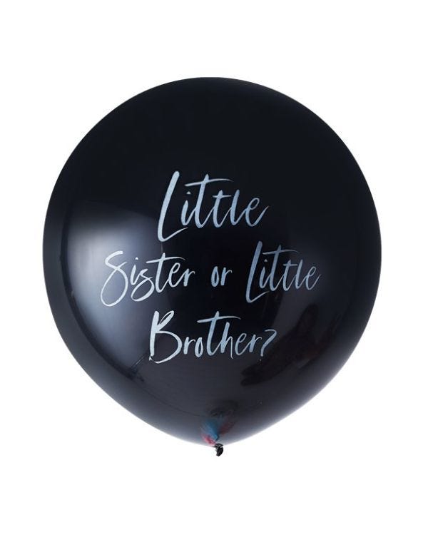 Twinkle Twinkle Gender Reveal Little Brother Or Sister Latex Balloon - 36&quot;