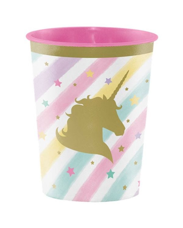 Unicorn Sparkle Plastic Favour Cup - 454ml