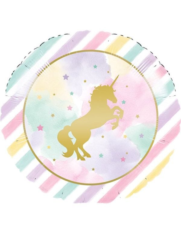 Unicorn Sparkle Foil Metallic Balloon - 18&quot;