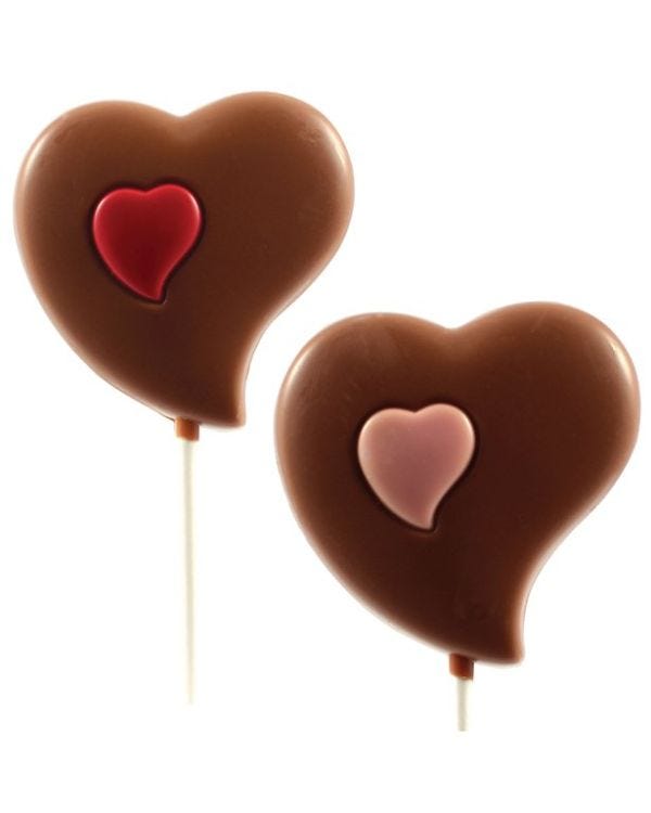 Belgian Chocolate Heart Lollipop
